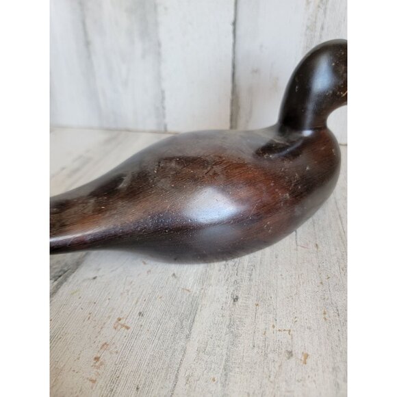 Wooden vintage brown bird duck Unique home decor woods hunting - Picture 10 of 13